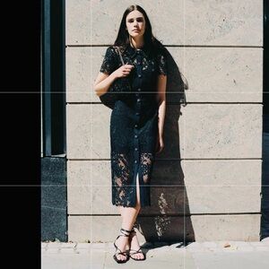 Self-Portrait Bangkok Black Lace Midi
